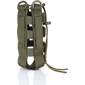 Molle Water Bottle Holder for Backpack,Drawstring Adjustable Straps Molle Pouches for 20 32 36 48 Oz Water Bottle