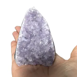 Drusy Amethyst Crystal Geode - Purple Quartz Cluster for Spiritual Healing & Intuition Boost high vibe crystals Piece Amethyst Crystal Decor Feng natural