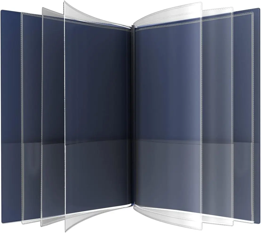 Multi Pocket Organizer, 10 or 14 Page Folder, Waterproof, Patented Tear-Resistant, Flexible Plastic, Proudly Made in USA, Binder Substitute.