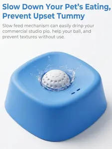 - Interactive Liquid Treat Dog Bowl, Built-in Roller Ball for Mental Enrichment, Ideal for Anxious/Fast-Eating Dogs