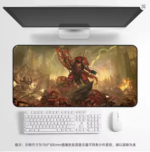 CUSTOM Warhammer 40K Desk Mat, Grimdark Sci-Fi Gaming Mouse Pad with Gothic Armor & Skull Design, Large Non-Slip Keyboard Mat for Gamers & Hobbyists