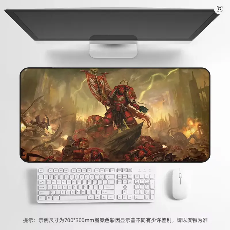 Custom Gaming Mouse Pad - Multi-Size Gothic Warhammer 40000 Mousepad with High-Detail Gothic Armor & Skull Design, Anti-Slip Base Large Desk Keyboard Mat for FPS Gamers, Compatible with Optical Mice