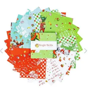 Jingle Bells Christmas Fabric Collection by Riley Blake Designs - 42 5" fabric squares