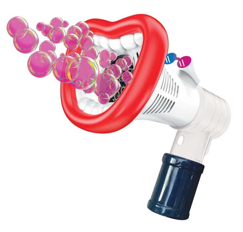 PoppinColorz BlabberMouth Color Bubble Blaster for Baby Gender Reveal Pink & Blue Bubbles Leakproof Easy to Use Batteries Not Included