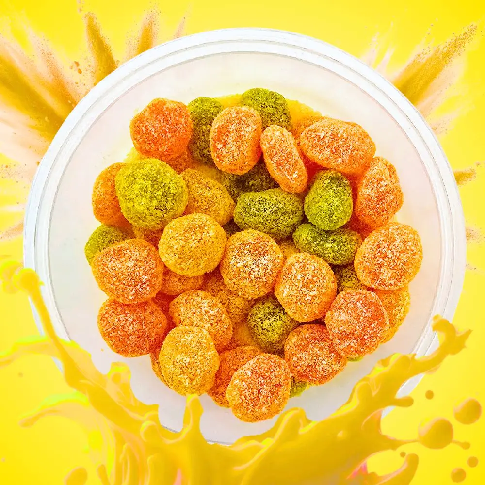 Sour Pineapple Gushiez 6oz Jar - Sour Candy - sour snack | Chamoy Calavera sour snack gushiez sour belt sour power sweet Tangy tiktok viral Chewy Gum