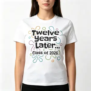 "Twelve Years Later" Class of 2026 Funny T-Shirt - Senior 2026 Graduation Graphic Tee - High School & College Grad Celebration Statement Top - Humorous Graduation Gift Apparel - Classic Short Sleeve Senior Year Party Shirt