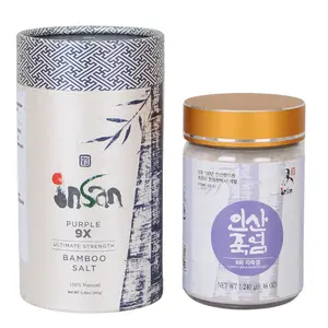 INSAN Purple 9X Ultimate Strength Roasted Bamboo Salt Powder 240g – Korean Alkaline Mineral Salt for Cooking Detox Skincare Keto Supplement