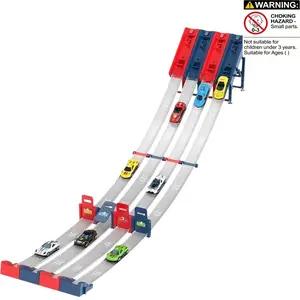 Race Track & Car Toy Set, 1 Set DIY Race Track Assembly Toy with 2 Random Color Ejection Rail Car, Creative Birthday Gifts, Toyset