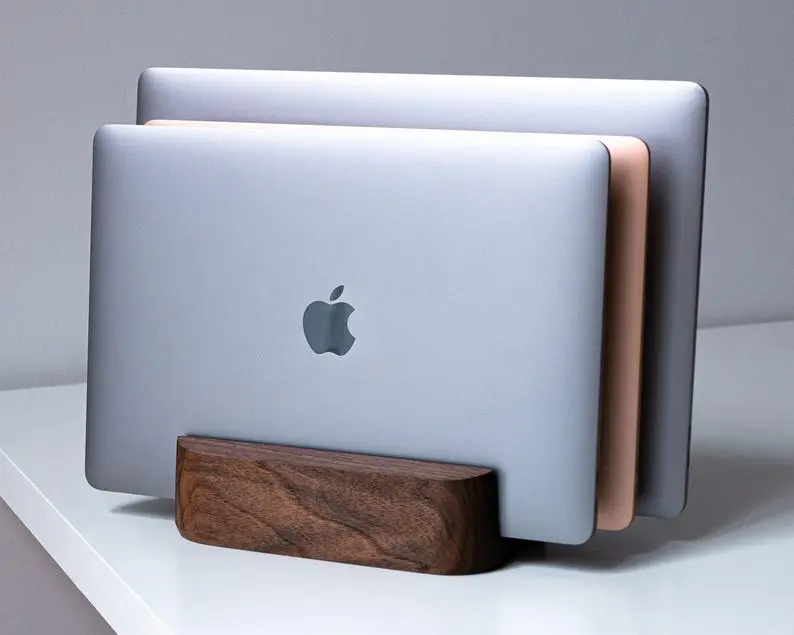 Multiple Laptop Docking Station, Upright Laptop Stand, Triple Laptop Holder for Desk, Ideal for Home or Office Use