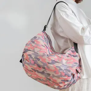 1PC Foldable Supermarket Shopping Bag - Large Capacity, Shoulder Portable, Fits Grocery & Travel, home essential