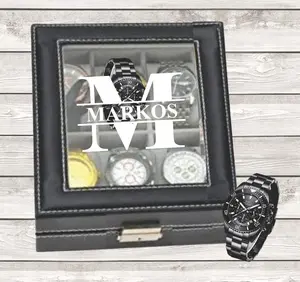 Watch Storage Case Gift, Personalized Watch Box, Custom Watch Box Case, Watch Storage Case, Monogram Watch Case, Watch Birthday Gift Men