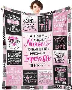 Nurse Gifts for Women Throw Blanket - Nurse Appreciation/Week/Day Gift, Graduation/Birthday Present for Nursing Student, Nurses Practitioner, RN Nurses