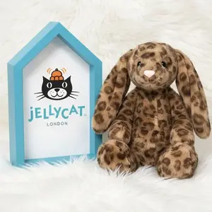 Jellycat Cobblehop Leopard Bunny Plush Toy, Soft Bunny Doll, Birthday Gift for Her, Cute Stuffed Gift with Dust Bag, New With Tags