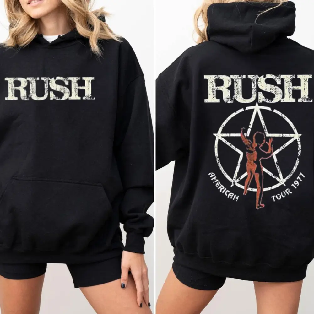 Women's Graphic Hoodie - Retro 1977 Printed Polyester-Cotton Fleece Pullover with Drawstring, Pouch Pocket, Jersey Fabric, Spandex Blend for Flattering Fit & Easy Matching