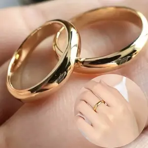 18k gold-plated rings suitable for weddings and engagements; simple, fashionable, and elegant; suitable for everyday wear, as gifts, or for parties.
