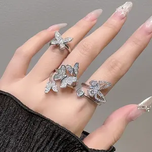 Rhinestone Adjustable Women Watch Bracelet Wristwatch Ring Pendant|Copy Heart Copy Diamond Bracelet|Mother Day Gift Ideas|Couple Engagement Ring|Women Men Accessories Gift|Fashion Versatile Accessories|Universal Jewelry Decoration|Exquisite Luxury Jewelry