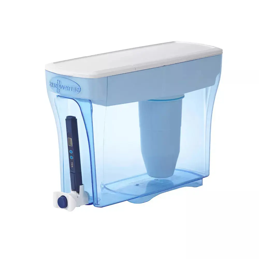 30 Cup Ready-Pour Water Filtering Dispenser with Free Water Quality Meter: BPA-Free, Removes Lead & Mercury