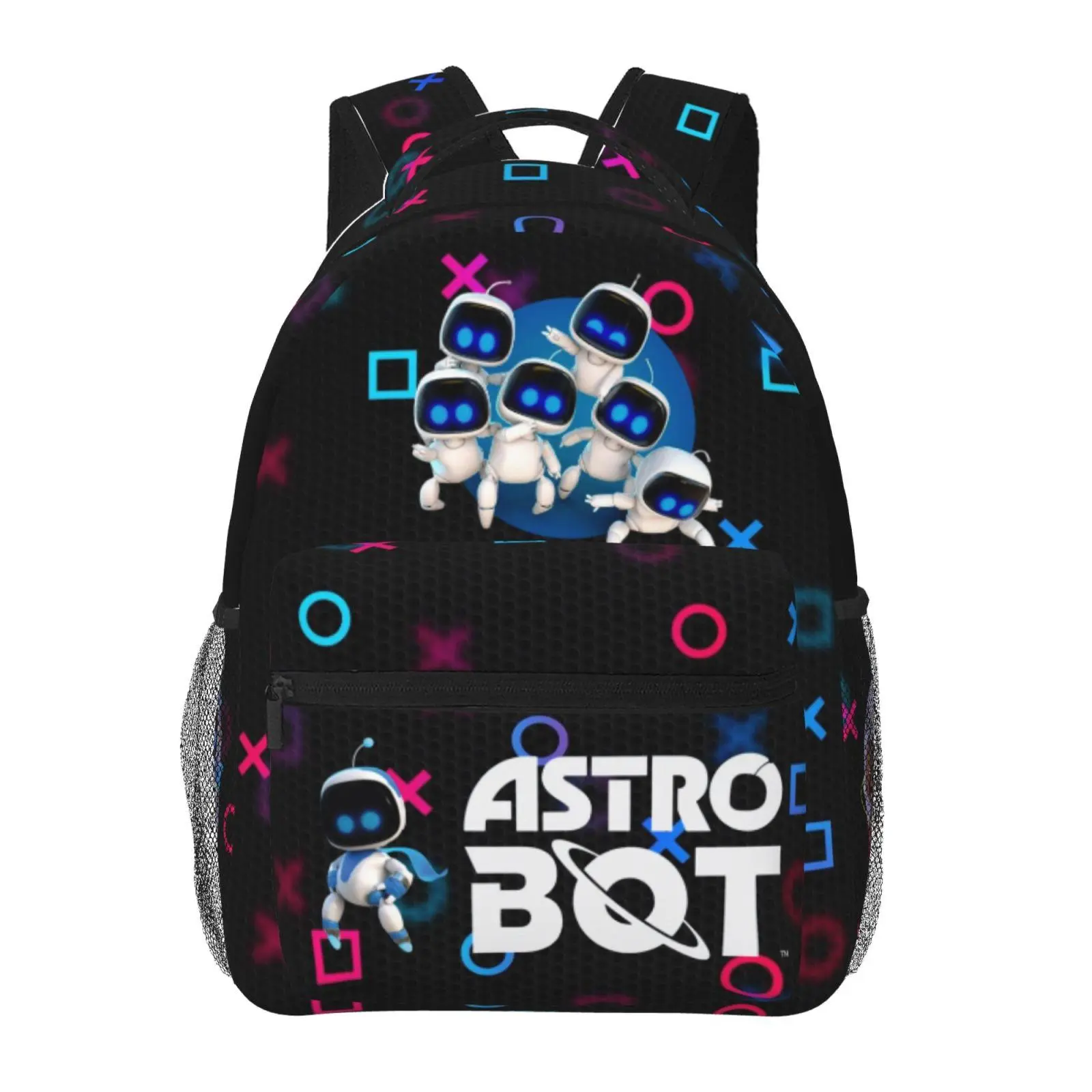 Astro Bot Cartoon Backpack Astrobot Compact Daily Bookbag Astro bot toy Breathable Back Panel Daypack for Preschool & Outdoor Activities