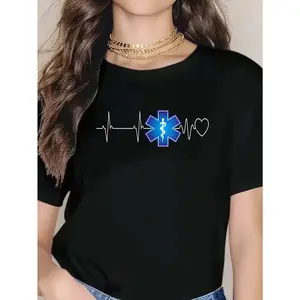 100% Cotton Unisex Paramedic EMT Gift Can Sedate and Paralyze Stupid Funny EMS T-Shirt - Printed short-sleeved round-neck T-shirt top