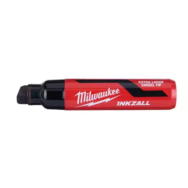 INKZALL Black Extra Large Chisel Tip Jobsite Permanent Marker