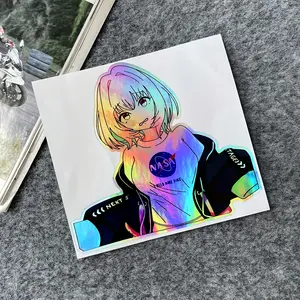 Sexy Anime Laser Cut Stickers, Suitable for Cars and Motorcycles - Durable Vinyl Material, Suitable for Helmets, Trunk Doors, Etc
