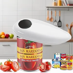 Auto Electric Can Opener for Arthritis - No Sharp Edges! One-Touch Hands-Free Design, Must-Have for Seniors & Kitchen