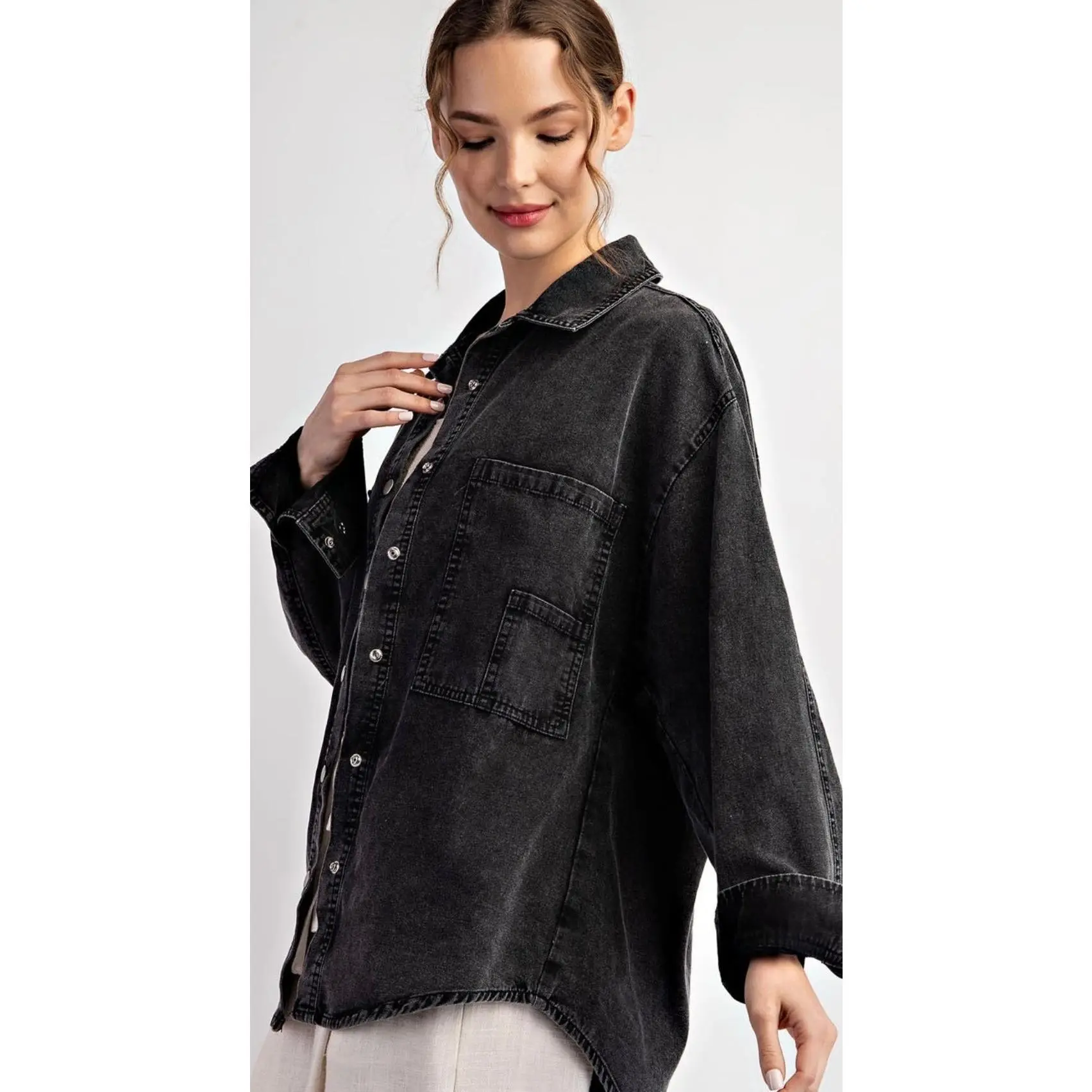 Mineral Washed Black Shacket