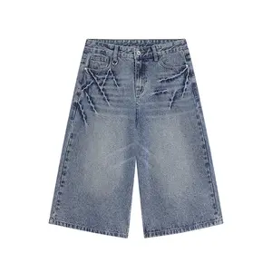 Scratched Baggy Long Jorts