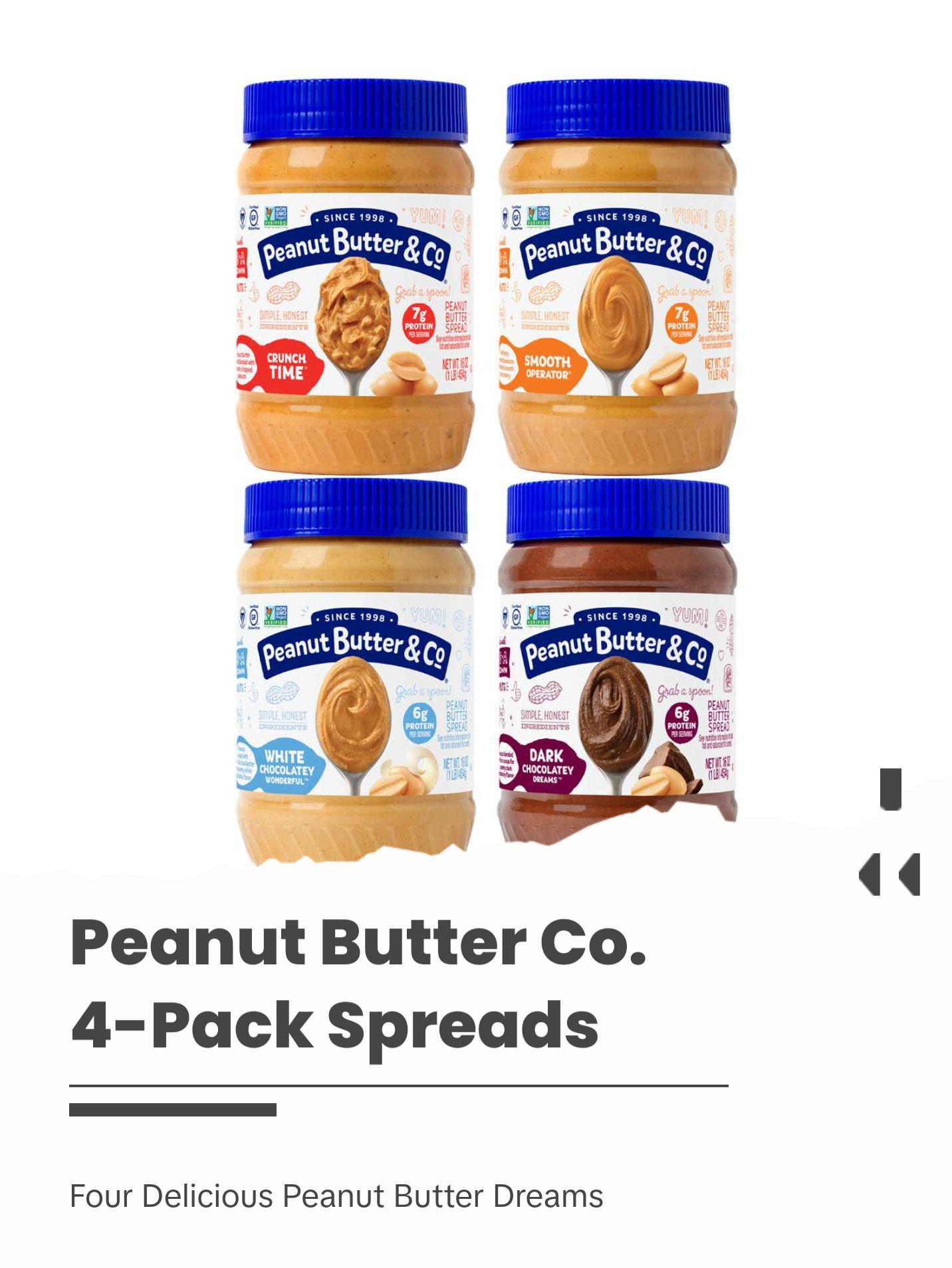 Peanut Butter & Co Four Favorites - 4-Pack Spreads