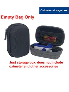 (Only Box）Mini Hard Shell Blood Oxygen Meter Storage Box, Portable Finger Pulse Oximeter Case, Universal Travel Organizer Bag, 1 Piece