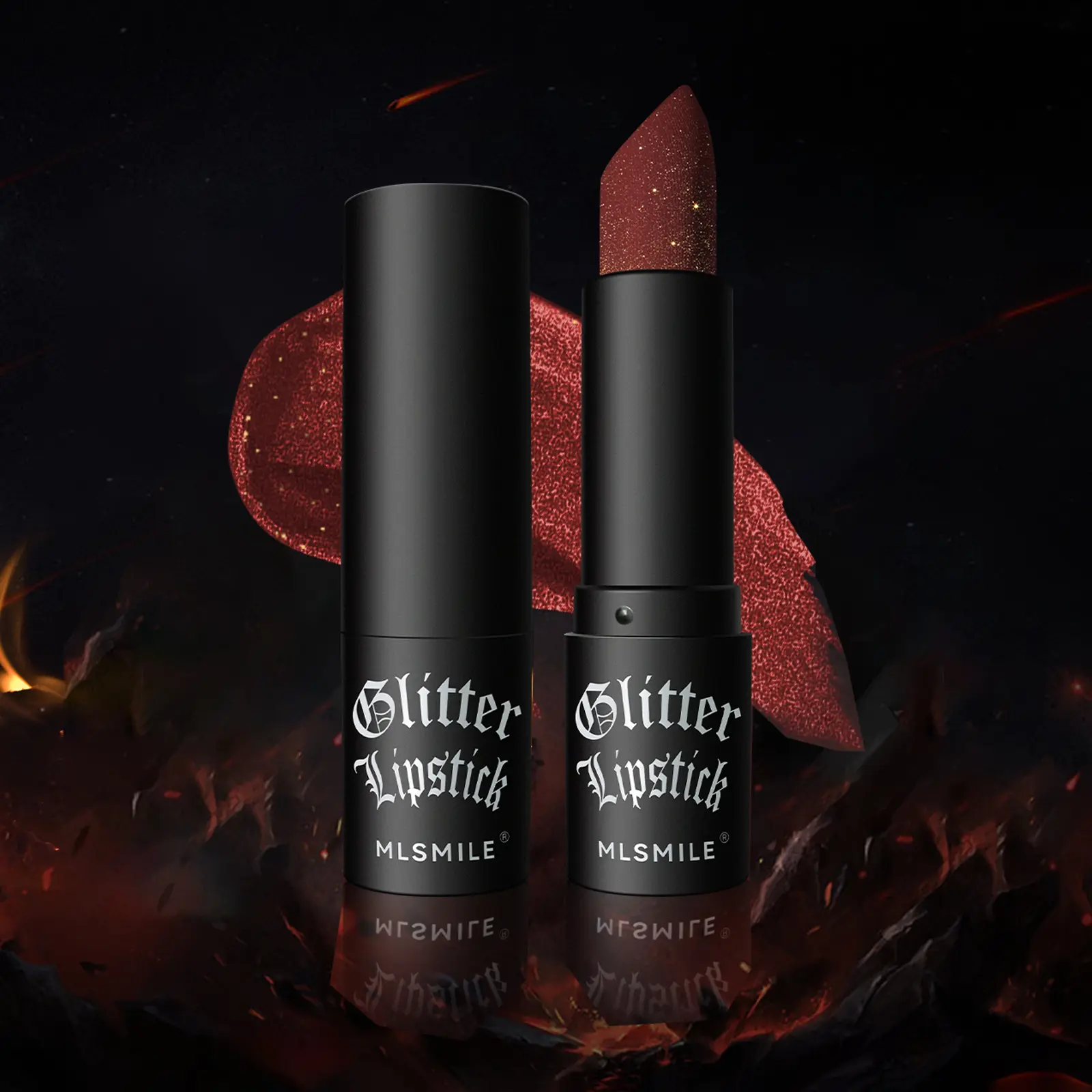 Colorful Shimmer Lipstick, Moisturizing Hydrating High Pigment Formula, Non-Stick Cup Matte Finish, Perfect for Women & Girls, Halloween Vampire Makeup, Metallic, Hydrate, Glittery Lip Gloss, Lipgloss, Lip Cosmetic
