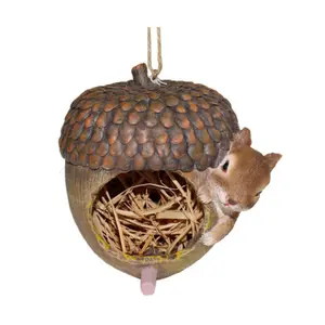 Santa's Workshop, Inc. Resin Acorn and Squirrel Birdhouse