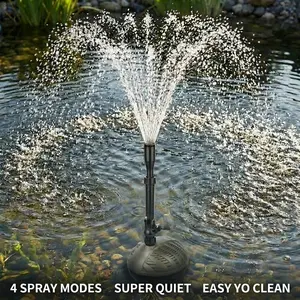OYO WATER Aesthetic 4-Pattern Fountain Pump - Super Quiet Submersible Water Pump for Stunning Zen Pond Decor