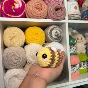 Handmade crochet bee plushie - multiple colors