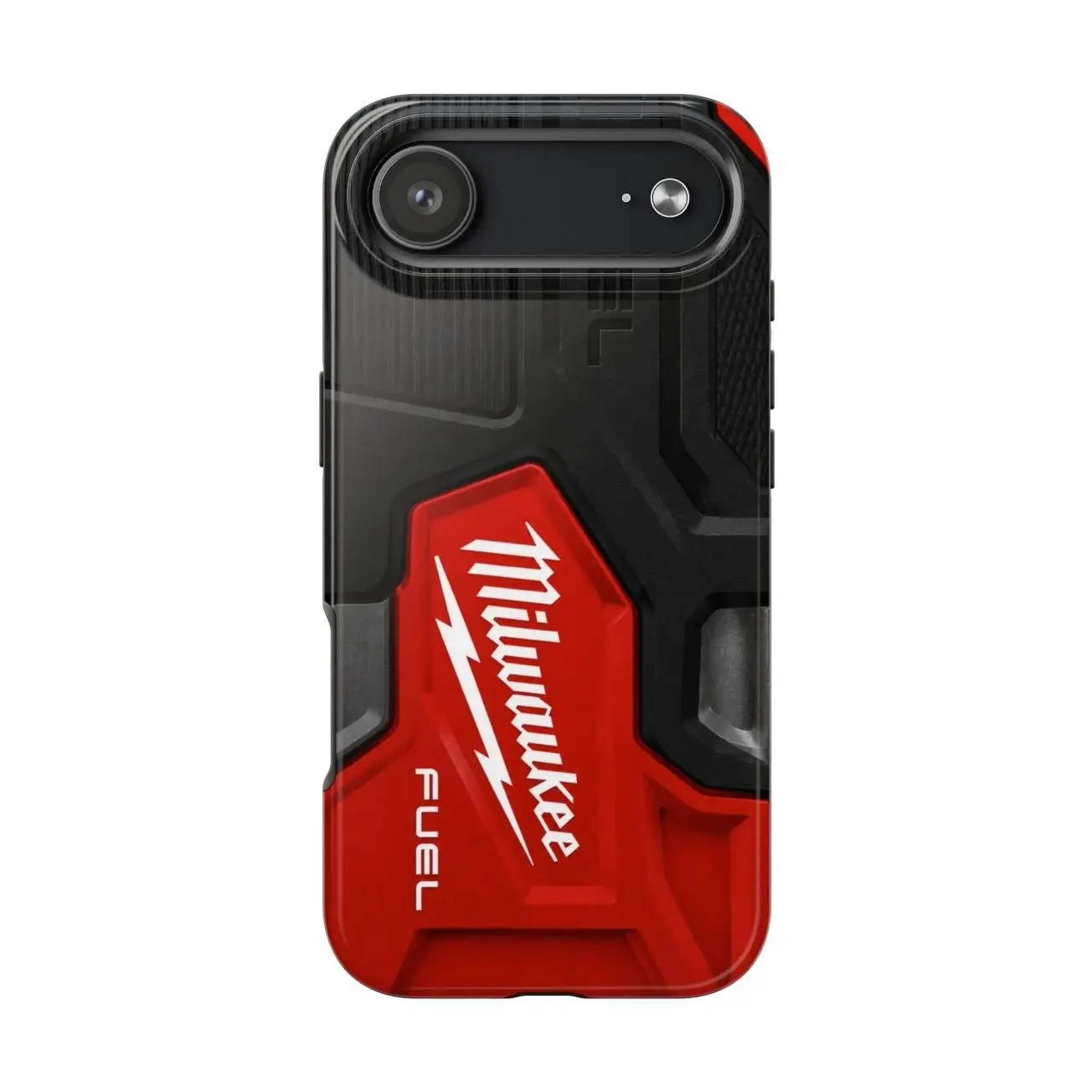 Milwaukee FUEL Power Tool Inspired Phone Case | Rugged Red Black Industrial Shockproof Cover for iPhone
