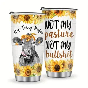 1 Sunflower Milk Cup, Suitable for Women 20oz Travel Cup Thermal Coffee Cup, Christmas, Mother's Day, Birthday, Valentine's Day Gifts, for Moms, Friends, Girls, Sisters, Daughters Stainless Steel Rooster Tumbler Stranger cecily bauchmann water bottles