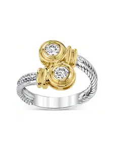Fashionable Rhinestone Decorated Twist & Geometric Design Ring, Dome Rings, Beautiful Rings, Fashion Jewelry for Party, Daily Clothing Decor, Trendy All-match & Exquisite Jewelry for Birthday Gift