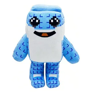 Steal A Brainrot Plush Toys 9.8 Inch Adorable Brainrot 67 Collectible Brain Rot Plush Gift For Fans Light Blue Fabric Toy