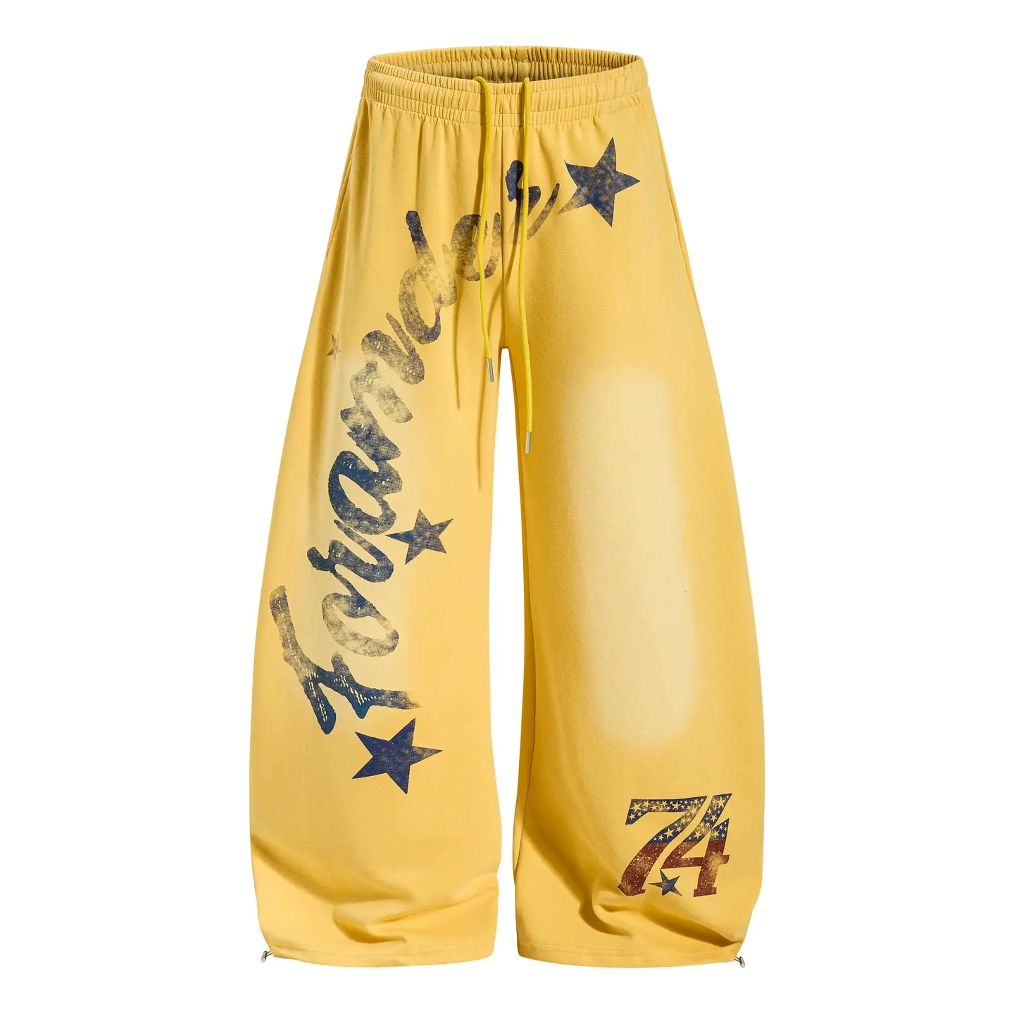 Inflation Men's Baggy Wide Leg Track Pants - Menswear Streetwear Clothing, Comfy Men's Pants with Gradient Washed Letter Print, Casual Trending Brand Sweatpants, Mens Clothing, Trending Clothes, Men's Wear, Streetwear Boldness