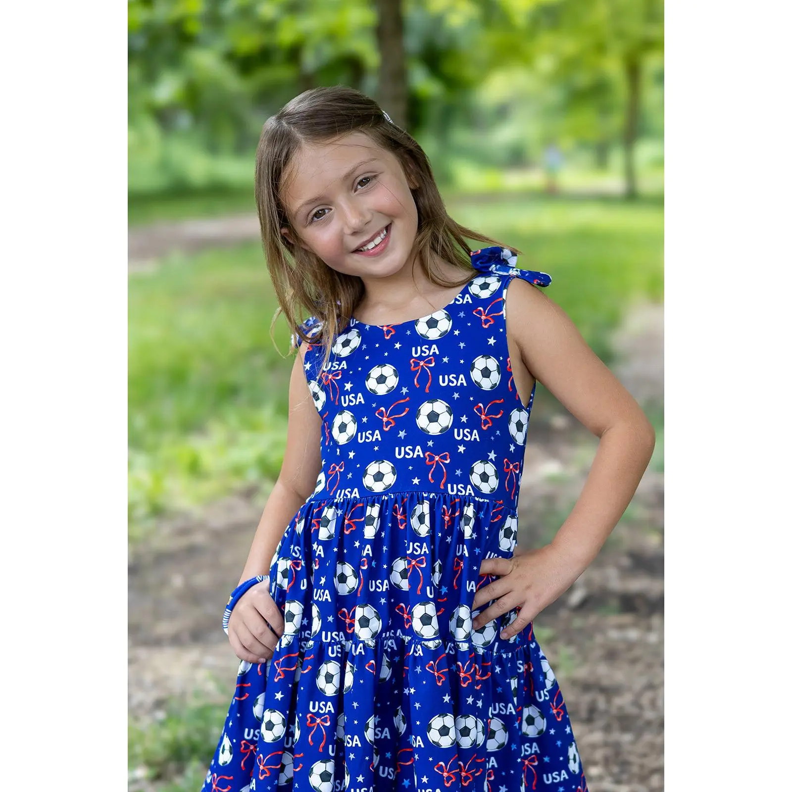 Play All Day Athleisure Dress Set - Red, White & Goal