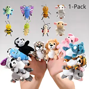 36 Different Stuffed Animal Finger Puppets Bulk Soft Plush Animals Finger Puppet Toys for Kids, Cute Animal Design Mini Plush Figures Toy Assortment for Boys & Girls, Party Favors for Shows, Playtime, Schools, Durable Soft Fluffy