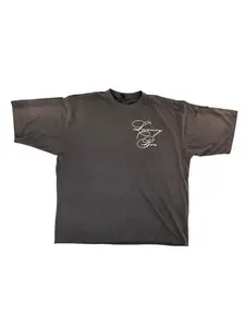 Luxury Box Cursive Tee Grey