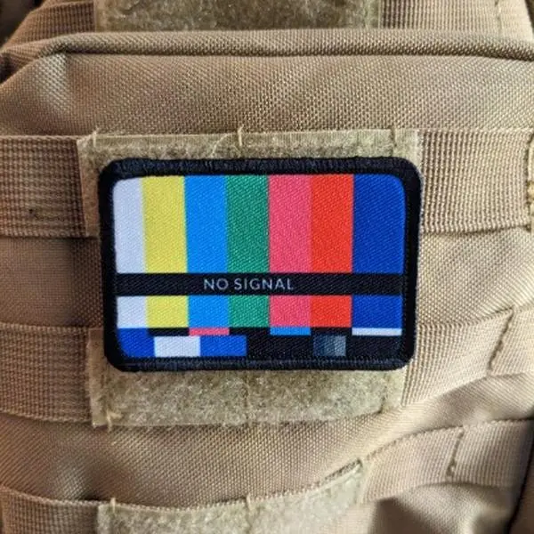 No signal patch  2"x3" morale patch with hook and loop backing