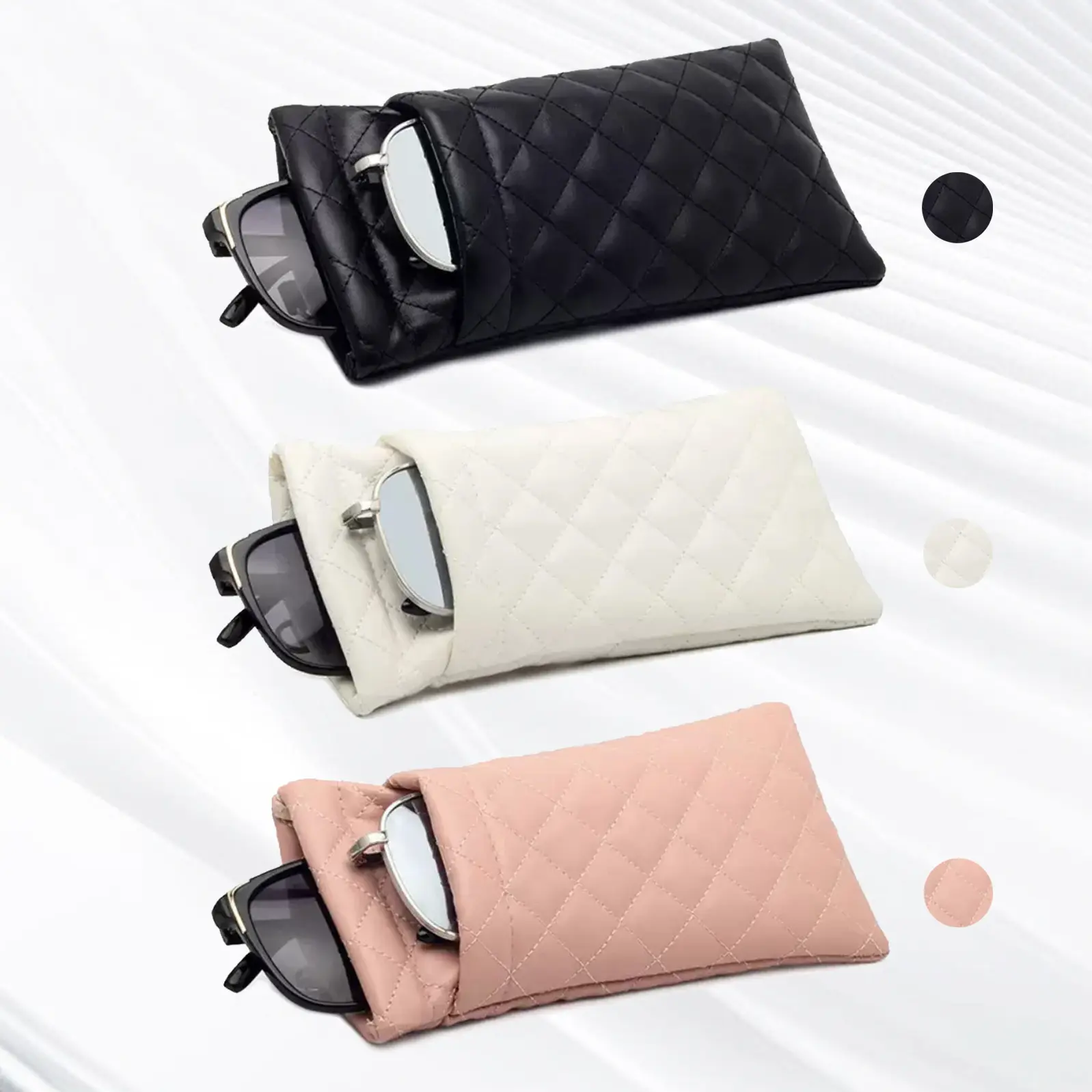 3-Piece Soft PU Leather Makeup Bag Set - Protective, Compact Makeup Storage Organizer for Adults, Travel & Outdoor Activities, Portable, Easystorage, Makeup Pouch For Purse, Office