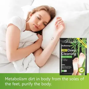 Foot Pads, Deep Cleansing FootPatches with Bamboo Vinegar & GingerPowder, Natural Ingredients for Stress Relief,Improve Sleep Quality & Relaxation,Comfortable & Easy to Use
