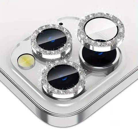 Diamond-Embedded Crystal Lens Protector for iPhone17/16 Pro Max, 16E/14/15/13, 16 Plus -Scratch-Resistant, Wear-Resistant, Stylish Camera Lens Protector.Compatible with iPhone 17,16 Pro Max (Does Not AffectNight Photography).