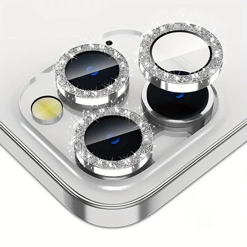 Diamond-Embedded Crystal Lens Protector for iPhone17/16 Pro Max, 16E/14/15/13, 16 Plus -Scratch-Resistant, Wear-Resistant, Stylish Camera Lens Protector.Compatible with iPhone 17,16 Pro Max (Does Not AffectNight Photography).