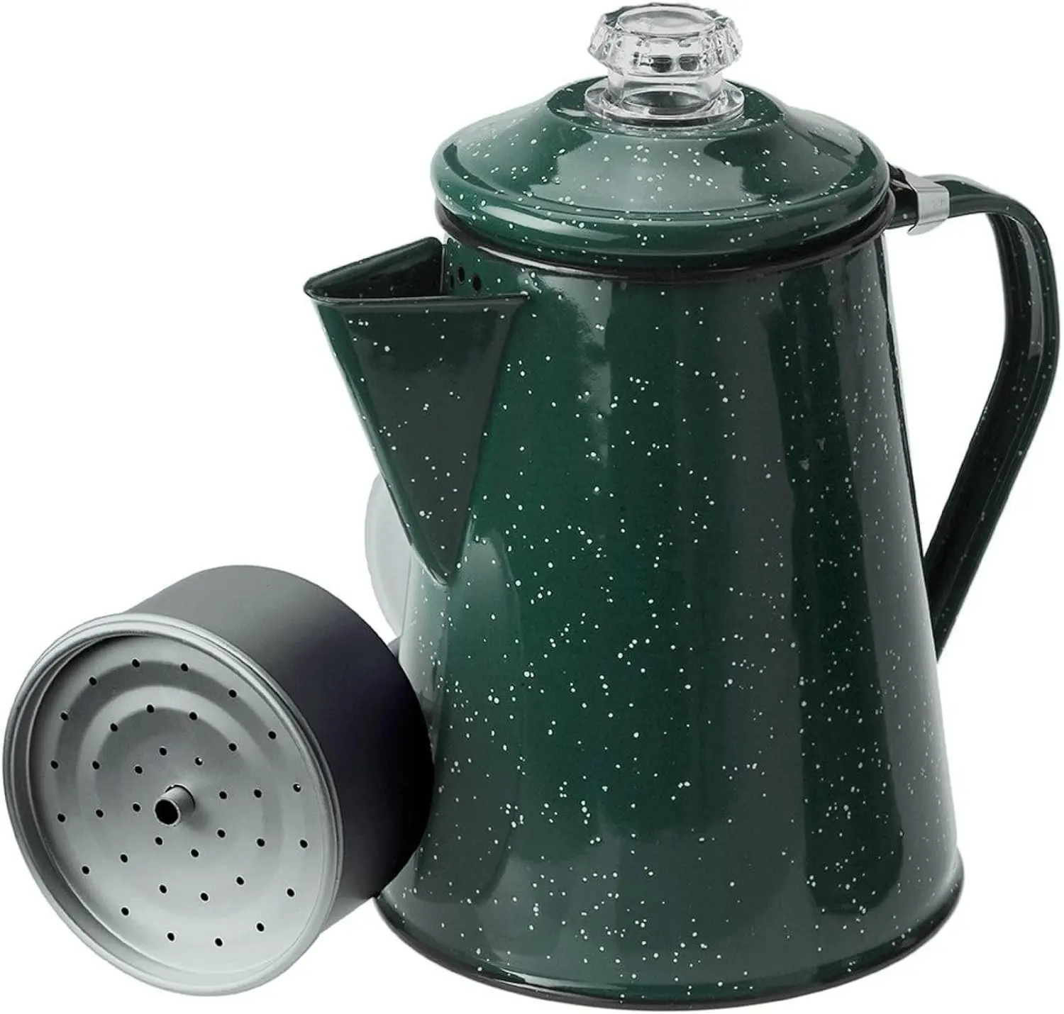 Percolator Coffee Pot | Enamelware Campfire Coffee Boiler Kettle for Outdoor Camping Cookware, Cabin, RV, Kitchen, Hunting & Backpacking