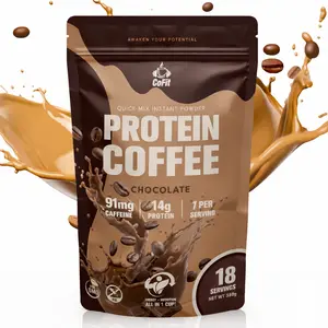 COFIT - Instant Ice/Cold Protein Coffee (14g) - Whey Protein Isolate (Chocolate) - Protein & Arabica Coffee - 25 Servings, 550g Healthy Breakfast Fitness Drink Beverage Natural