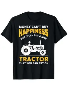 Funny Farmer Tractor Joke Saying For Dad Who Loves Tractors T-Shirt